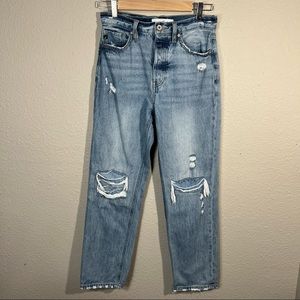 KanCan Kiara Ultra High Rise 90's Boyfriend Jeans Light Wash Sz 3/25